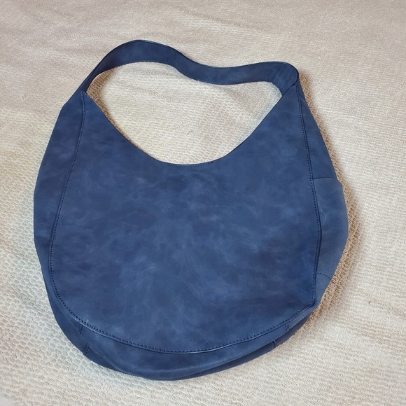 Charleston Bags Handbags - Charleston Bags Faux Suede Shoulder Bag Satchel Blue Boho Lightweight Travel